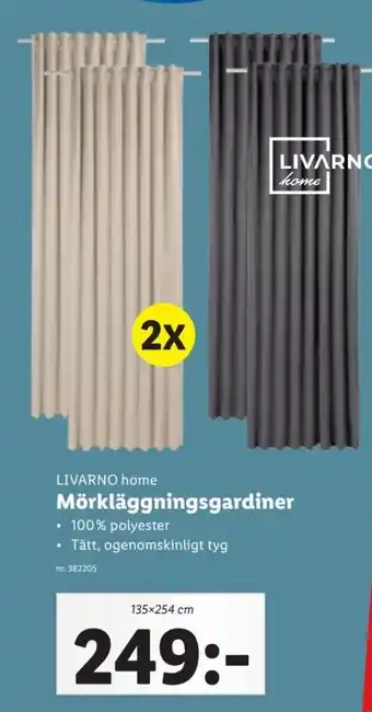 Lidl Livarno Home Mörkläggningsgardiner erbjuda