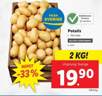 Lidl Potatis erbjuda