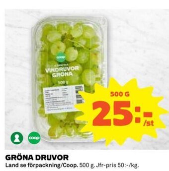 Coop Gröna Druvor erbjuda