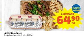 Coop Lammfärs i Rulle erbjuda