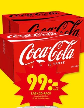 ICA Kvantum Läsk 20-Pack Coca-Cola erbjuda