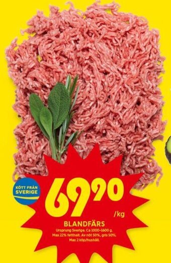 ICA Kvantum Blandfärs erbjuda