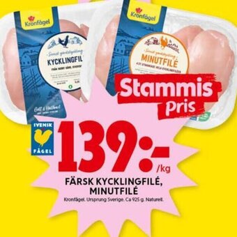 ICA Kvantum Färsk Kycklingfilé, Minutfilé erbjuda