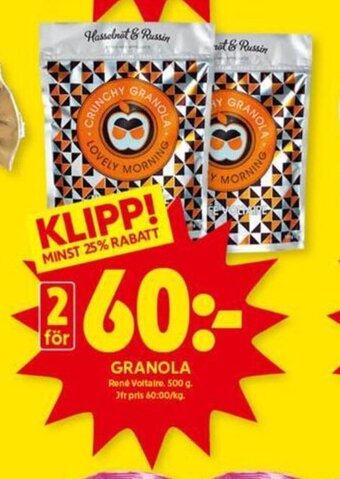 ICA Kvantum Granola erbjuda