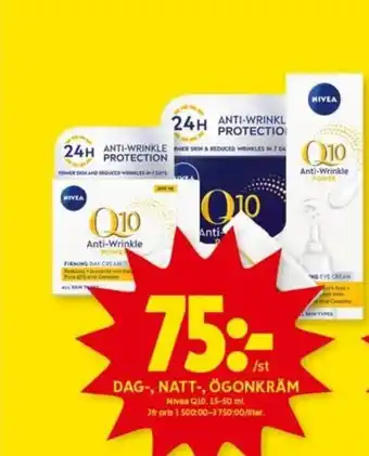 Nivea Q10 Dag-,Natt-,Ögonkräm