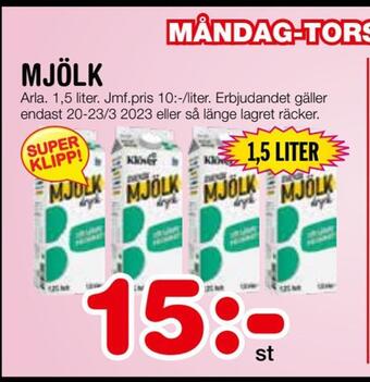 Nya Pulsen Mjölk erbjuda