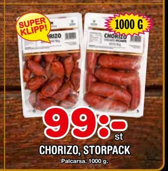 Nya Pulsen Chorizo, storpack erbjuda