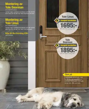 Bauhaus Montering Av Yale Doorman erbjuda