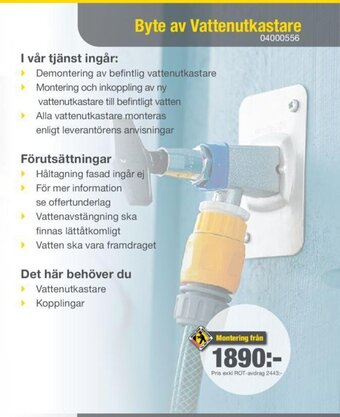Bauhaus Byte av Vattenutkastare erbjuda