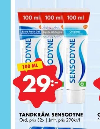 ÖoB Tandkräm sensodyne erbjuda