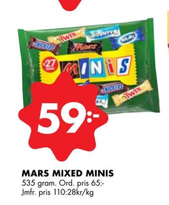 ÖoB Mars mixed minis erbjuda