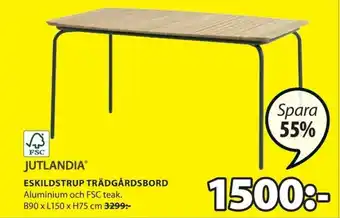 JYSK Jutlandia Eskildstrup Trädgårdsbord erbjuda