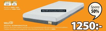 JYSK Wellpur Gold F30 - Skummadrass Pilar 80x200cm erbjuda