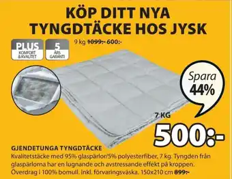 JYSK Gjendetunga Tyngdtäcke 150x210cm erbjuda