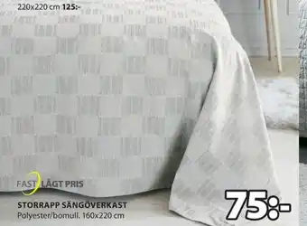 JYSK Fast Lågt Pris Storrapp Sängöverkast 160x220cm erbjuda