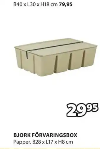 JYSK Bjork Förvaringsbox B28 x L17 x H8cm erbjuda