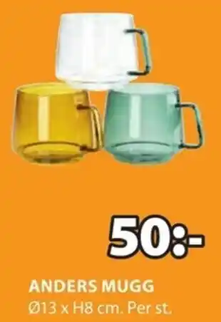 JYSK Anders Mugg Ø13 x H8cm erbjuda