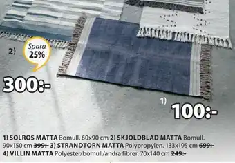 JYSK Solros Matta 60x90cm erbjuda