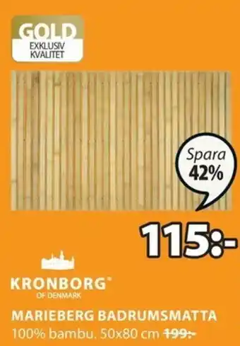 JYSK Kronborg Marieberg Badrumsmatta 50x80cm erbjuda