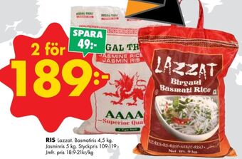 ÖoB Lazzat basmatiris erbjuda