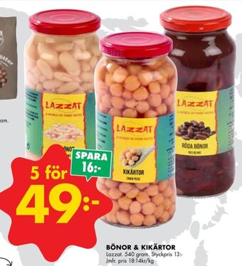 ÖoB Lazzat bönor erbjuda