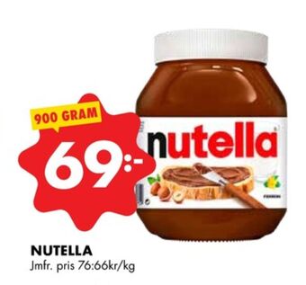 ÖoB Nutella chokladpålägg erbjuda