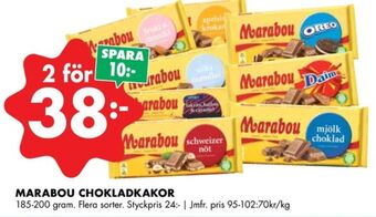 ÖoB Marabou chokladkaka frukt & mandel erbjuda