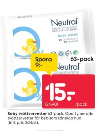 Rusta Neutral tvättservetter erbjuda