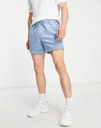 ASOS Asos design – pastellblå smala shorts i manchester med sidoventiler erbjuda