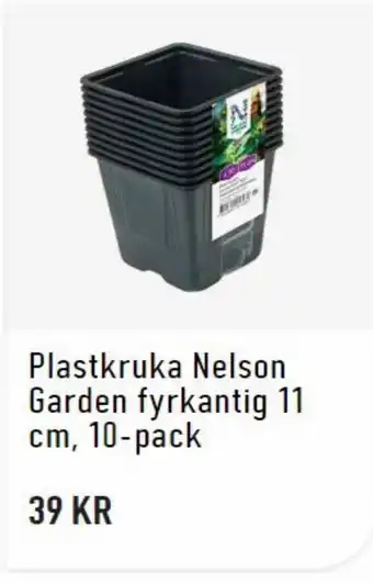 Granngården Plastkruka Nelson Garden Fyrkantig 11 cm,10-pack erbjuda
