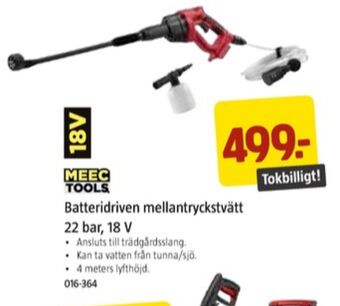 Jula Meec tools högtryckstvätt erbjuda