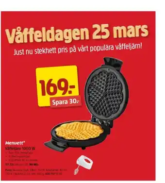 Jula Menuett våffeljärn erbjuda
