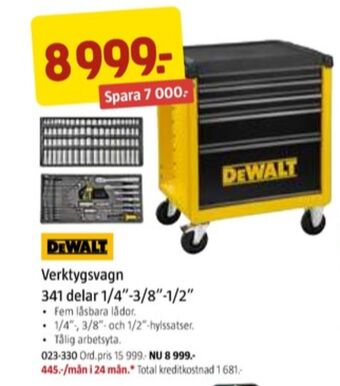 Jula Dewalt verktygsvagn erbjuda