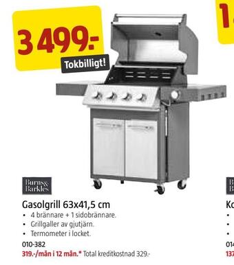 Jula Gasolgrill 63x41,5 cm erbjuda