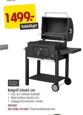 Jula Kolgrill 54x42 cm erbjuda