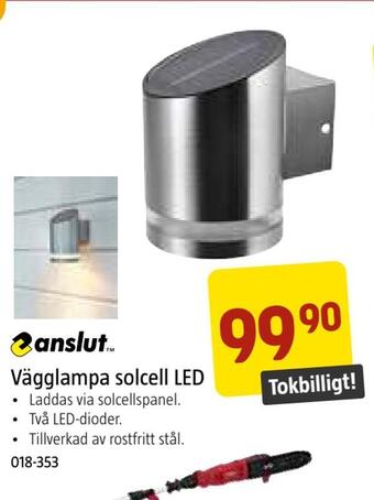 Jula Vägglampa solcell led erbjuda