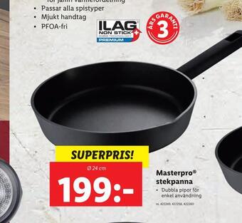 Lidl Masterpro® stekpanna erbjuda