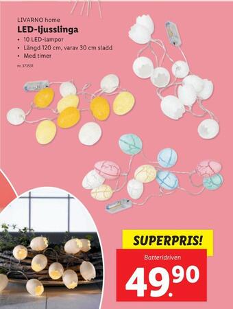 Lidl Led-ljusslinga erbjuda