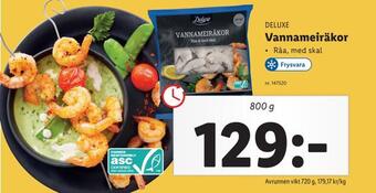 Lidl Vannameiräkor erbjuda