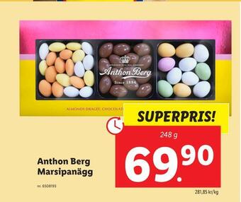 Lidl Anthon berg marsipanägg erbjuda