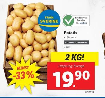 Lidl Potatis erbjuda