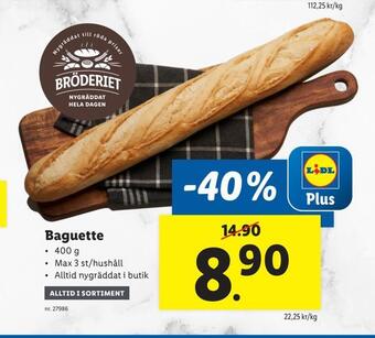 Lidl Baguette erbjuda