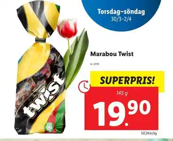 Lidl Marabou twist erbjuda