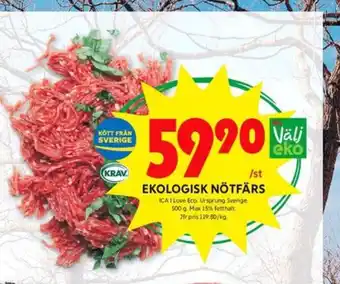Ica i love eco nötfärs