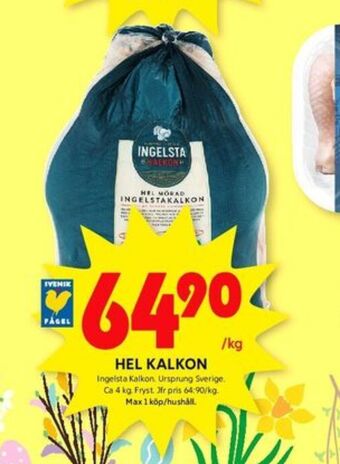 ICA Kvantum Ingelsta kalkon erbjuda