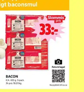 ICA Kvantum Ica bacon erbjuda