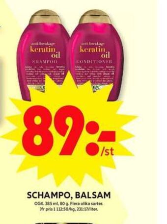 ICA Maxi Ogx balsam erbjuda