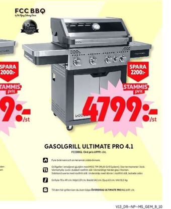 ICA Maxi Fcc bbq gasolgrill erbjuda