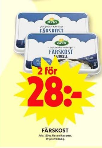 ICA Maxi Arla färskost erbjuda