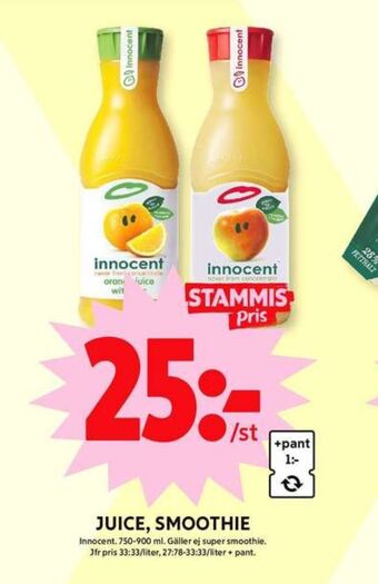 ICA Maxi Innocent juice erbjuda